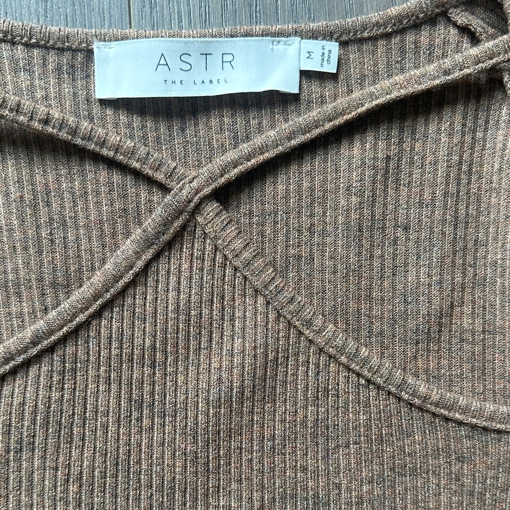 ASTR the Label Brown Ribbed One Piece - Picture 2 of 3